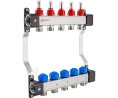 Grindinio šildymo kolekt. su debit. ir pav.vožtuvais KAN-therm InoxFlow UFS-6; žiedų sk. 6; ilgis 340 mm