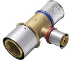 KAN-therm žalvarinis redukcinis trišakis 25 x 16 x 20 mm (K-040602)