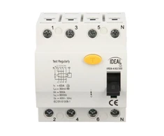 Kanlux 23201 Diferencialinis grandinės pertraukiklis 4P 63A 0.3A tipo AC KRD6-4/63/300 VDE 23201