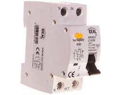 Kanlux 23215 Liekamosios srovės pertraukiklis 2P C 10A 0,03A tipas AC KRO6-2/C10/30 23215