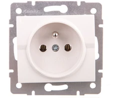 Kanlux 25090 LOGI Lizdas vienvartis Baltas 16A 250V 021251102 25090