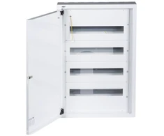 Kanlux 29325 Metalinis modulinis skirstytuvas 4x18 paviršinis IP30 N+PE I klasė baltos durys KP-DB-I-MS-418 balta 29325