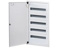 Kanlux 29326 Metalinis modulinis skirstytuvas 5x18 paviršinis IP30 N+PE I klasė baltos durys KP-DB-I-MS-518 balta 29326