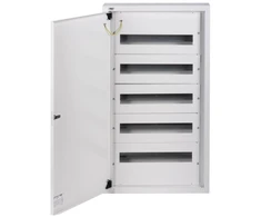 Kanlux 29327 Metaliniai moduliniai skirstomieji įrenginiai 6x18 paviršiniai IP30 N+PE I klasė baltos durys KP-DB-I-MS-618 balta 29327