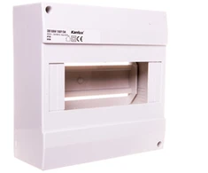 Kanlux 3852 Moduliniai skirstomieji įrenginiai, plastikiniai, 1x8, montuojami ant paviršiaus, IP30 IK06 N+PE II klasė, be durų DB108W 1X8P/SM balta 3852
