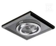 Įleidžiamas šviestuvas KANLUX MORTA CT-DTL50-B, 12 V, 35 W, GU5.3, kvadrato f., juodos sp.