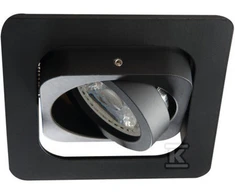 Įleidžiamas šviestuvas KANLUX ALREN, IP20, 220V/12V, 9,9x9,9x2,5 cm, juodos sp.
