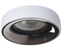 Įleidžiamas šviestuvas KANLUX ELNIS, 35 W, GU10, baltos su juoda sp., ø9,8 cm