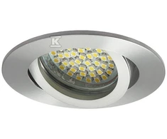 Įmontuojamas šviestuvas Kanlux CT-DTL50, 50W, GX5.3, sidabro