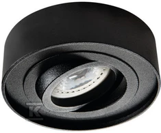 Lubinis šviestuvas Įleidžiamasis šviestuvas KANLUX MINI BORD, 1 x GX5,3/GU10, max 35 W, juodos sp., Ø9,8 x 5 cm
