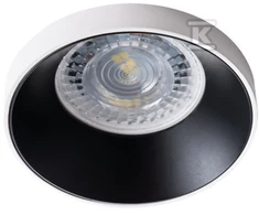 Įleidžiamasis šviestuvas KANLUX SIMEN, 1 x G5,3/GU10, max 50W, baltos ir juodos sp., Ø7,5 cm