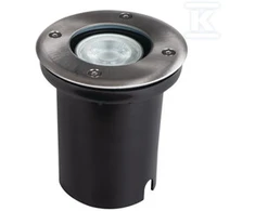 Lauko šviestuvas į grindinį KANLUX MORO N IG-2 IP67 IK08 GU10 max 20W chromo sp ø11x12,5cm