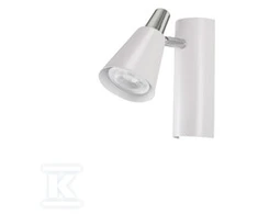 Sieninis šviestuvas Kinkiet Kanlux Siena ir lubos GU10 1 x 35W SEMPRA EL-1I B -SR balta 33090