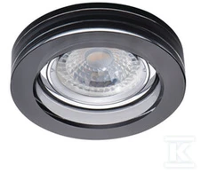 Įleidžiamasis šviestuvas KANLUX MORTA B, 1 x GX5,3, max 50 W, juodos sp., Ø9 x 3,6 cm