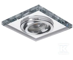 Įleidžiamas šviestuvas KANLUX MORTA CT-DTL50-SR, 12 V, 35 W, GU5.3, kvadrato f., sidabro sp.