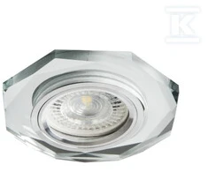 Įleidžiamas šviestuvas KANLUX MORTA, IP20, 12V/220V, 8,3x3,3 cm, skaidrus