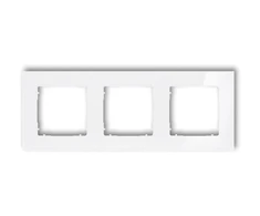 Schneider Electric Karlik Elektrotechnik 0-0-IRSK-3 ICON Universalus trigubas kvadratinis rėmas - stiklo efektas (rėmas: baltas dugnas: baltas) 0-0-IRSK-3