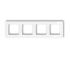 Schneider Electric Karlik Elektrotechnik 0-0-IRSK-4 ICON Universalus keturgubas kvadratinis rėmas - stiklo efektas (rėmas: baltas dugnas: baltas) 0-0-IRSK-4