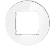 Karlik Elektrotechnik 0-0-IRSO-1 ICON Universalus vienas apvalus rėmas - stiklo efektas (rėmas: baltas dugnas: baltas) 0-0-IRSO-1