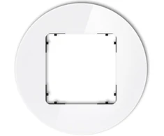 Karlik Elektrotechnik 0-12-IRSO-1 ICON Universalus vienas apvalus rėmas - stiklo efektas (rėmas: baltas dugnas: juodas) 0-12-IRSO-1