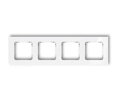 Karlik Elektrotechnik 0-28-IRSK-4 ICON Universalus keturkampis kvadratinis rėmas - stiklo efektas (rėmas: baltas dugnas: grafito matinis) 0-28-IRSK-4