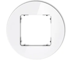 Karlik Elektrotechnik 0-28-IRSO-1 ICON Universalus vienas apvalus rėmas - stiklo efektas (rėmas: baltas dugnas: grafito matinis) 0-28-IRSO-1
