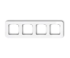 Karlik Elektrotechnik 0-28-IRSZ-4 ICON Universalus keturgubas suapvalintas rėmas - stiklo efektas (rėmas: baltas dugnas: grafito matinis) 0-28-IRSZ-4