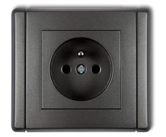 Karlik Elektrotechnik 11FGP-1zp FLEXI Vienas lizdas su 2P+Z grafitu arba be jo 11FGP-1zp