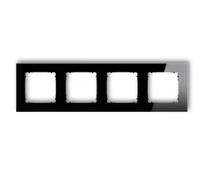 Karlik Elektrotechnik 12-12-IRSK-4 ICON Universalus keturkampis rėmas - stiklo efektas (rėmas: juodas dugnas: juodas) 12-12-IRSK-4