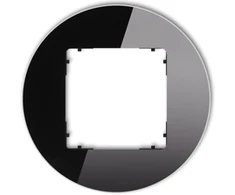 Karlik Elektrotechnik Karlik Vieno rėmo Karlik Icon 12-12-IRSO-1 universalus apvalus stiklo efektas juodas matinis