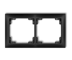 Karlik Elektrotechnik 12DRSO-2 DECO Universalus dvigubas rėmas pagamintas iš DECO Minkšto juodo matinio plastiko 12DRSO-2