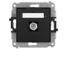 Karlik Elektrotechnik 12IGF-1 ICON Vieno F tipo antenos lizdo mechanizmas (SAT) nikeliuotas matinės juodos spalvos 12IGF-1