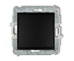 Karlik Elektrotechnik 12IWP-4 ICON Jungiklio mechanizmas, įprastai atidarytas, varpelis, matinė juoda 12IWP-4