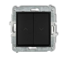 Baks Karlik Elektrotechnik 12IWP-88 ICON Aklo jungiklio mechanizmas su atrama, matinė juoda, 12IWP-88