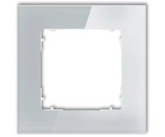 Karlik Elektrotechnik 15-0-IRSK-1 ICON Universalus viengubas kvadratinis rėmas - stiklo efektas (rėmas: pilkas dugnas: baltas) 15-0-IRSK-1