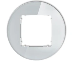 Karlik Elektrotechnik 15-0-IRSO-1 ICON Universalus vienas apvalus rėmas - stiklo efektas (rėmas: pilkas dugnas: baltas) 15-0-IRSO-1