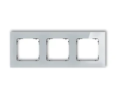 Karlik Elektrotechnik 15-12-IRSK-3 ICON Universalus trigubas kvadratinis rėmas - stiklo efektas (rėmas: pilkas dugnas: juodas) 15-12-IRSK-3