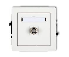 Karlik Elektrotechnik 25DGF-1 DECO Vieno antenos lizdo mechanizmas, F tipo (SAT), nikeliuotas, baltas matinis 25DGF-1