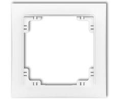 Karlik Elektrotechnik 25DRSO-1 DECO Vienvietis universalus rėmas pagamintas iš DECO Soft medžiagos, matinė balta 25DRSO-1