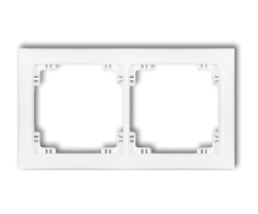 Karlik Elektrotechnik 25DRSO-2 DECO Universalus dvigubas rėmas iš DECO Soft medžiagos, matinė balta 25DRSO-2