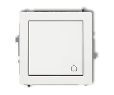 Karlik Elektrotechnik 25DWP-4 DECO Jungiklio mechanizmas, normaliai atviras, varpelio formos, matinės baltos spalvos 25DWP-4