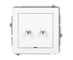 Karlik Elektrotechnik 25DWPUS-2 DECO amerikietiško stiliaus žvakidės jungiklio mechanizmas, matinė balta 25DWPUS-2