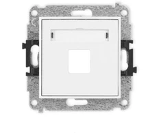 Karlik Elektrotechnik 25IGM-1P ICON Vieno multimedijos lizdo mechanizmas be modulio (standartinis „Keystone“) matinės baltos spalvos 25IGM-1P