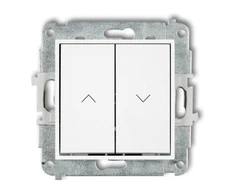 Karlik Elektrotechnik 25MWP-88 MINI Žaliuzių jungiklio mechanizmas su atrama matine balta 25MWP-88