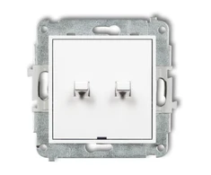 Karlik Elektrotechnik 25MWPUS-2 MINI amerikietiško stiliaus žvakidės jungiklio mechanizmas baltas matinis 25MWPUS-2