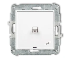 Karlik Elektrotechnik 25MWPUS-3 MINI amerikietiško stiliaus laiptų jungiklio mechanizmas baltas matinis 25MWPUS-3