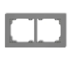 Karlik Elektrotechnik 27DR-2 DECO Universalus dvigubas rėmas pagamintas iš plastiko, matinis pilkas, 27DR-2