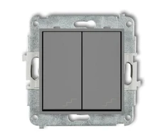 Karlik Elektrotechnik 27IWP-33 ICON Dvigubo laiptų jungiklio mechanizmas matinis pilkas 27IWP-33