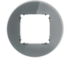 Karlik Elektrotechnik 28-12-IRSO-1 ICON Universalus vienas apvalus rėmas - stiklo efektas (rėmas: grafito dugnas: juodas) 28-12-IRSO-1