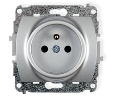 Karlik Elektrotechnik Karlik TREND Vienvietis lizdas su 2P+Z sidabriniu 5GP-1z